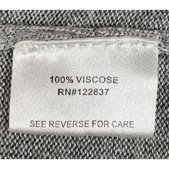 OST Open Long Gray Cardigan Kimono style size XL 90s Y2K Lightweight Spring - Picture 5 of 9